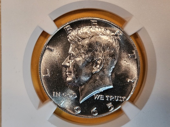 Superb GEM! NGC 1965 SMS Kennedy Half Dollar in Mint State 67