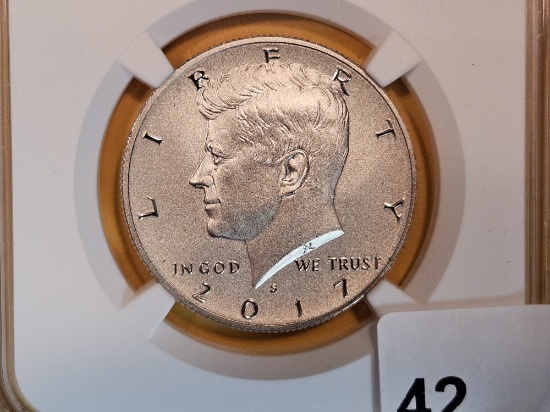 PERFECT! NGC 2017-S Kennedy Half Dollar in Specimen 70 Enhanced Finish