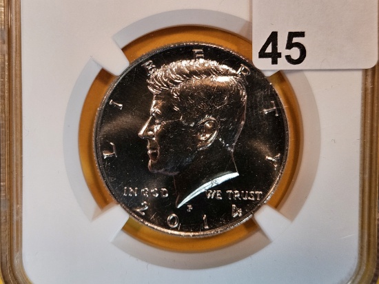 Superb GEM! NGC 2014-P Kennedy Half Dollar in Specimen 67