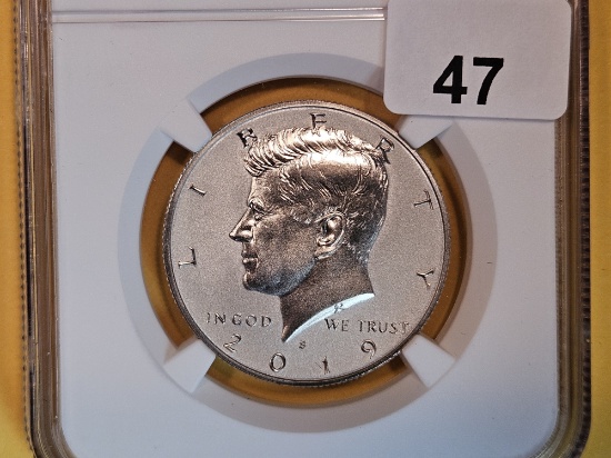 PERFECT! NGC 2019-S Kennedy Half Dollar in Proof 70 Enhanced Reverse Proof