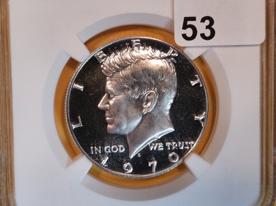 Superb Gem! NGC 1970-S Kennedy half Dollar in Proof 68 CAMEO