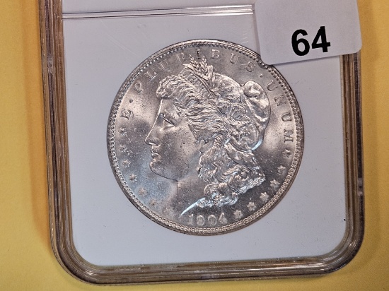 NGC 1904-O Morgan Dollar in Mint State 63