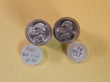 Two Better Date Brilliant Uncirculated rolls of 1971 Jefferson Nickels
