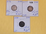 Three Seated Liberty Dimes
