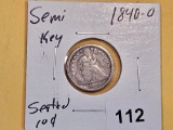 * Semi-key 1840-O Seated Liberty Dime