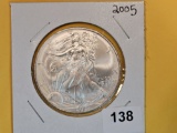 GEM Brilliant Uncirculated 2005 American Silver Eagle