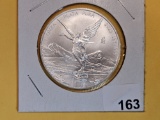 GEM Brilliant Uncirculated 2023 Mexico Silver Onza