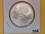 GEM Brilliant Uncirculated 2023 Mexico Silver Onza