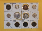 Twelve nicer mixed Canadian coins