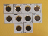 Ten cool Canadian half-penny tokens