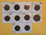 Ten cool Canadian Penny and half-penny tokens