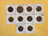 Ten cool Canadian Penny and half-penny tokens