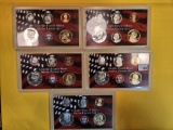 Five Partial US SILVER Proof Sets