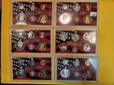 Six Partial US SILVER Proof Sets