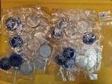 TWENTY Mixed Brilliant Uncirculated SILVER Blue IKES
