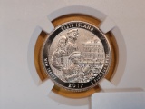 PERFECT! NGC 2017-S Ellis Island Washington Quarter in Specimen 70 Enhanced Finish