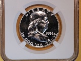 Superb GEM! NGC 1956 Franklin Half Dollar in Proof 67
