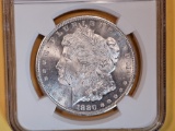 NGC 1880-S Morgan Dollar in Mint State 63