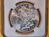 NGC 1887 Morgan Dollar in Mint State 63