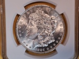 NGC 1884-O Morgan Dollar in Mint State 63