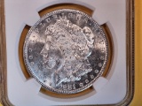 NGC 1881-S Morgan Dollar in Mint State 63