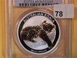 PCGS 2012-P Australia Silver Dollar in Specimen 69