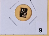 GOLD! Valcambi One Gram .9999 fine Gold bar
