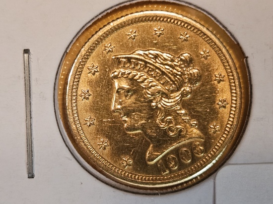 GOLD! Brilliant Uncirculated - details 1906 Gold Liberty Head $2.5 Dollars