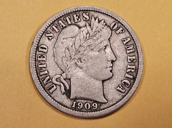 * Semi-Key 1909-S  Barber Dime