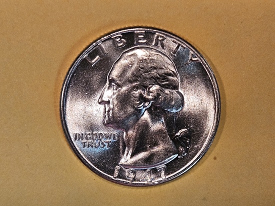 GEM Brilliant Uncirculated 1947 Washington Quarter