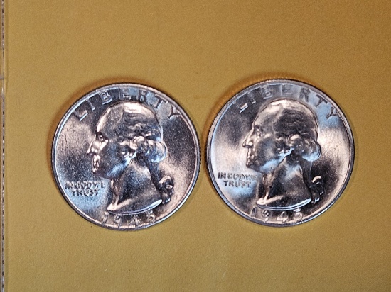 Two Choice Brilliant Uncirculated Washington Quarters