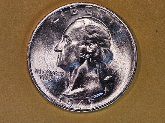 GEM Brilliant Uncirculated 1947-S Washington Quarter