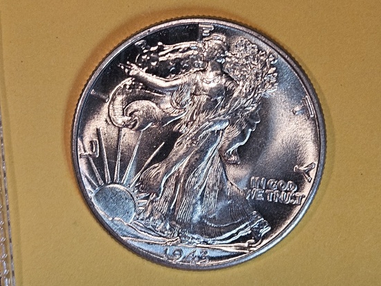 GEM Brilliant Uncirculated 1943 Walking Liberty Half Dollar