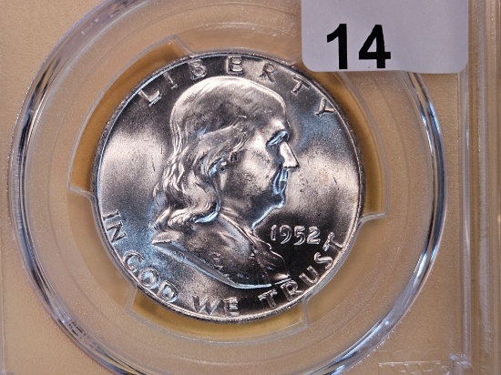 PCGS 1952-D Franklin Half Dollar in Mint State 64 FBL