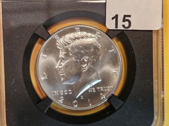 PERFECT! NGC 2014-D SILVER Kennedy half Dollar in Specimen 70