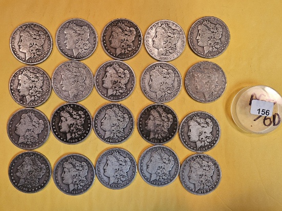 ** FULL ROLL ** Twenty Morgan Silver Dollars