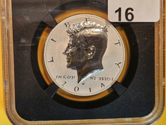 PERFECT! NGC 2014-W SILVER Kennedy half Dollar in Proof 70
