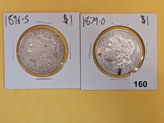Two Better Date Morgan Silver Dollars