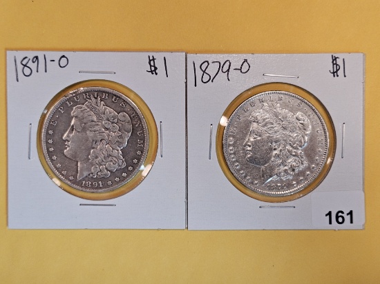 Two Better Date Morgan Silver Dollars