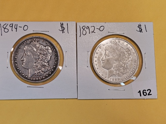 Two Better Date Morgan Silver Dollars