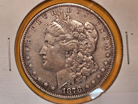 Better 1878 8TF Morgan Dollar in Extra Fine plus - details