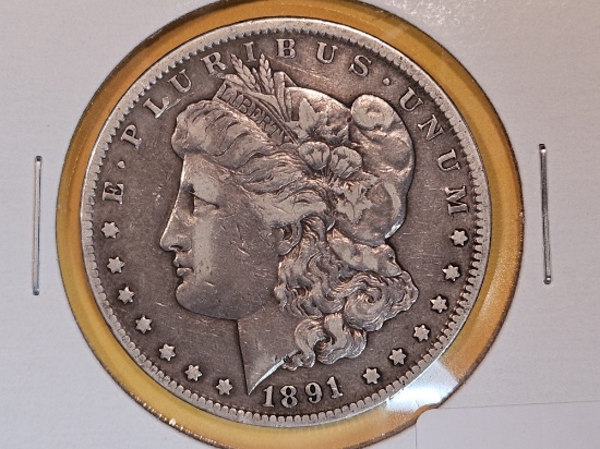 ** KEY DATE ** 1891-CC Morgan Dollar in Very Fine