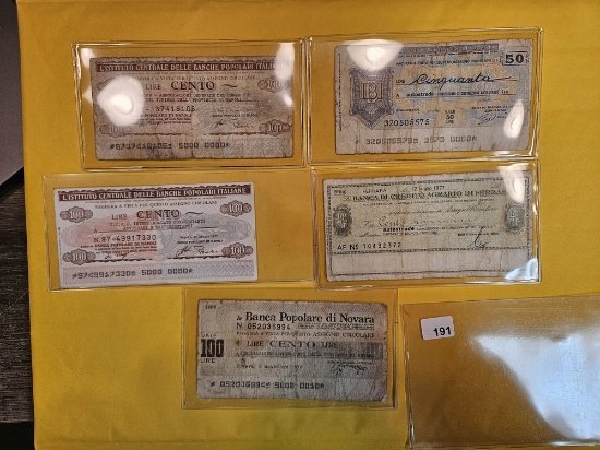 Five Italian notes