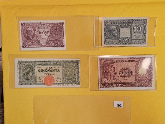 Four more nice notes from Italy