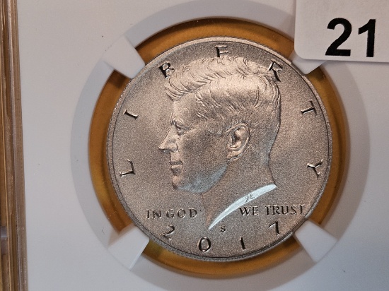 PERFECT! NGC 2017-S Kennedy Half Dollar in Specimen 70 Enhanced Finish