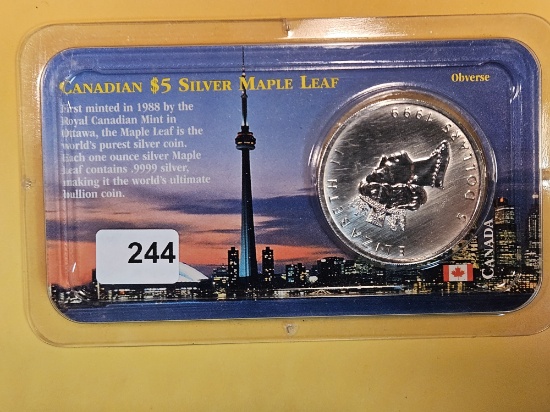GEM Brilliant Uncirculated 1999 Canada silver Five Dollars