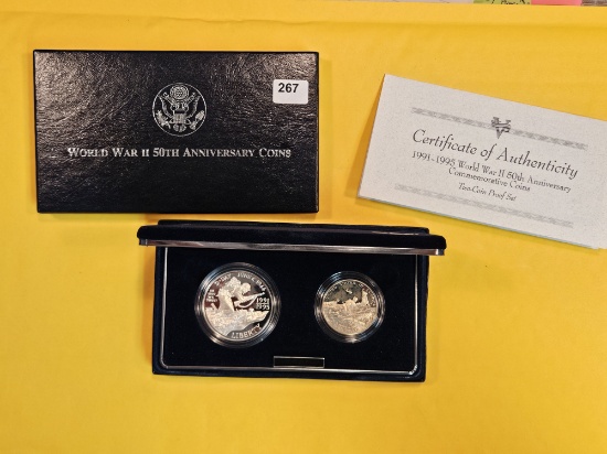 GEM Proof Deep Cameo 1991 - 1995 Commemorative Silver Dollar Set