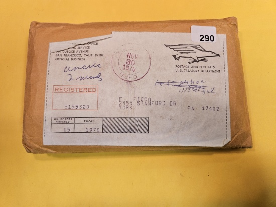 Five 1970 US Mint Sets in OGP