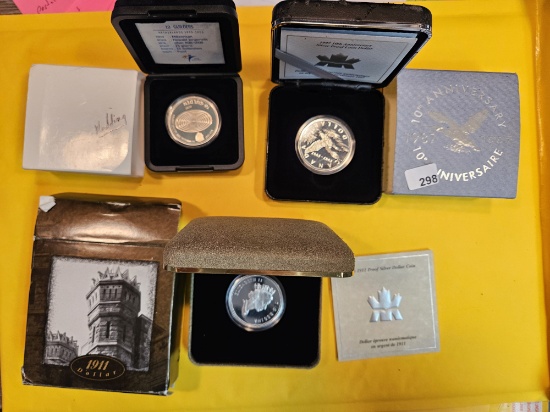 Three Silver GEM Proof Deep Cameo World Coins