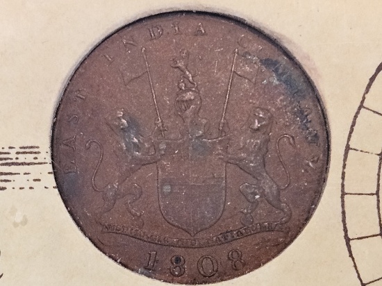 1808 East India Company X Cash Coin